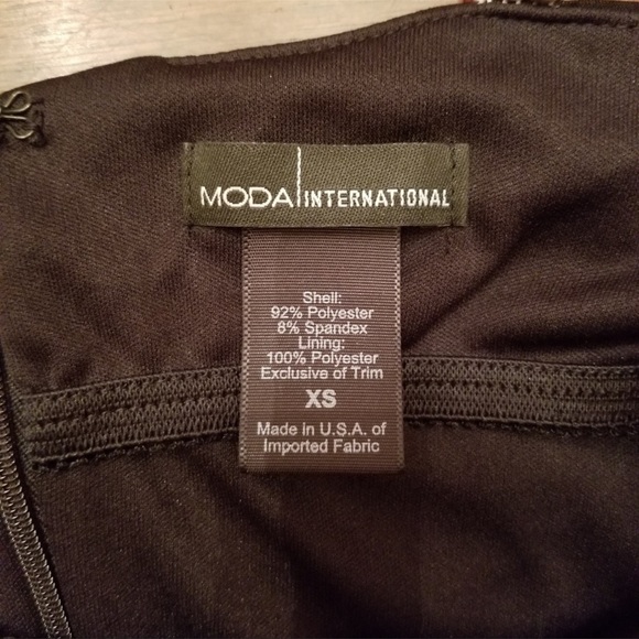 NWOT Moda International Ruched Crystal Straps BodyCon Dress - Picture 6 of 6